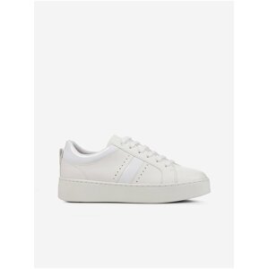 White Women's Sneakers on the Geox Platform - Women