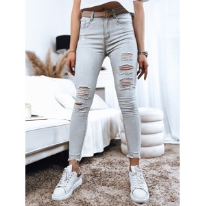 Women's trousers TING light gray Dstreet