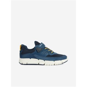 Dark Blue Boys Sneakers with Suede Details Geox - Boys