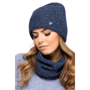 Kamea Woman's Set Hat&Chimney K.19.253.12 Navy Blue