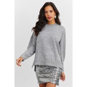 Cool & Sexy Women's Gray Basic Soft Sweatshirt