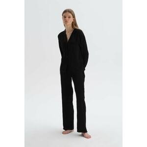 Dagi Pajama Set - Black - Plain