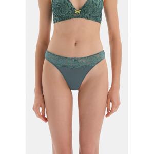 Dagi Green Lace Detailed Micro Thong Panties