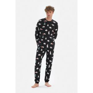 Dagi Pajama Set - Black - Graphic