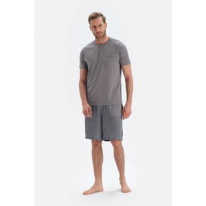 Dagi Gray T-Shirt, Pants, and Shorts Triple Groom Set Pajamas Set