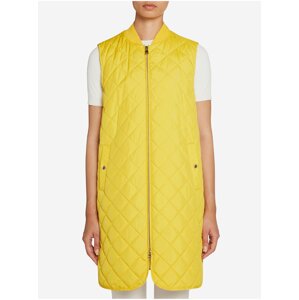 Yellow Womens Long Quilted Vest Geox - Women