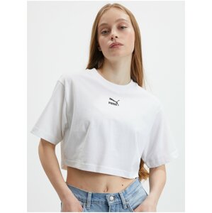 White Womens Crop Top Puma Dare To - Women