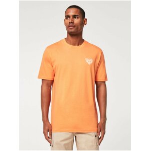 Orange Men's T-Shirt with Printed Back Oakley - Men