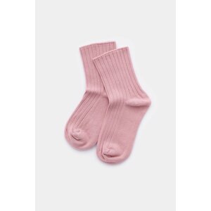 Dagi Pink Girls' Ribbed Kids Single Socks