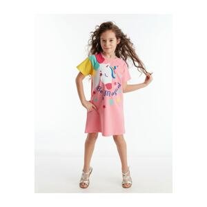 Denokids Unicorn Raglan Pink Girls Dress