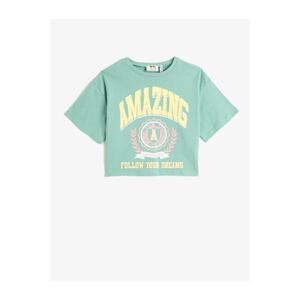 Koton T-Shirt - Green - Oversize