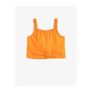 Koton Crop Tops with Straps and Bow Detail Cotton