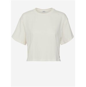 Cream crop T-shirt Noisy May Alena - Women