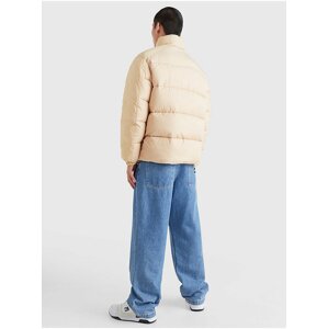 Beige Men's Quilted Winter Jacket Tommy Jeans - Men