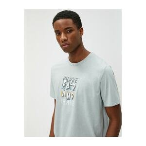 Koton Motto Printed T-Shirt Crew Neck Short Sleeve