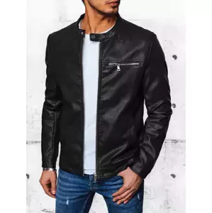 Men's Black Leather Jacket Dstreet