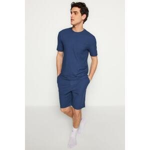 Trendyol Men's Navy Regular Fit With Pockets, Knitted Pajamas Set