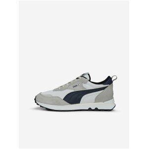 Grey Mens Sneakers with Suede Details Puma Rider FV Retro Rewin - Men