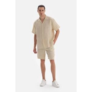 Dagi Beige Linen Shorts