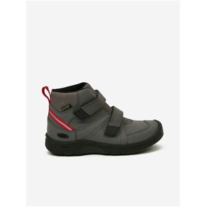 Grey Boys Leather Ankle Boots Keen - Boys