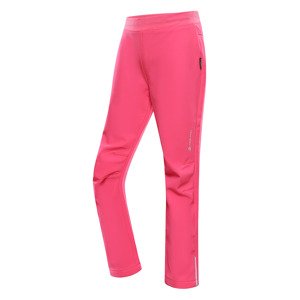 Kids softshell pants ALPINE PRO SMOOTO neon knockout pink