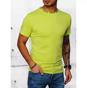 Men's T-shirt with print light green Dstreet