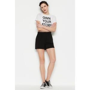 Trendyol Black Pocket Detailed High Waist Knitted Shorts