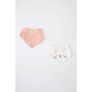 DEFACTO Baby Girl Printed Newborn Muslin Collar Handkerchief