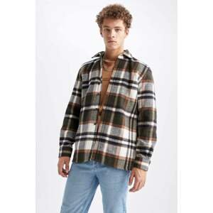 DEFACTO Regular Fit Plaid Long Sleeve Shirt