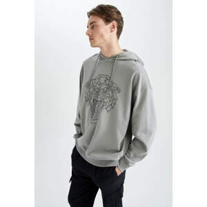 DEFACTO Oversize Fit Printed Long Sleeve Sweat Shirt