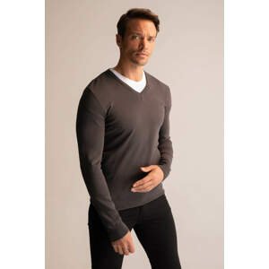 DEFACTO Regular Fit V-neck Pullover