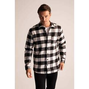 DEFACTO Regular Fit Plaid Long Sleeve Shirt