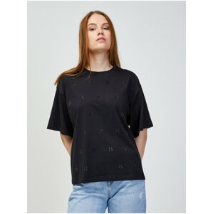 Black women's patterned oversize T-shirt KARL LAGERFELD - Women