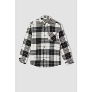 DEFACTO Boy Regular Fit Long Sleeve Check Print Shirt