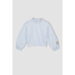 DEFACTO Girl Long Balloon Sleeves Crop Sweatshirt