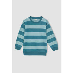 DEFACTO Boy Oversize Fit Long Sleeve Striped Jumper