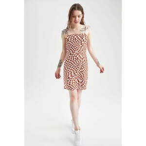 DEFACTO Strappy Leopard Print Mini Dress