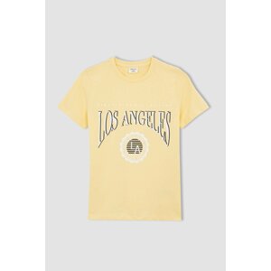 DEFACTO Boy Regular Fit Short Sleeve Los Angeles Print T-Shirt