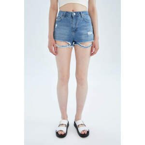 DEFACTO High Waisted Distressed Jean Short