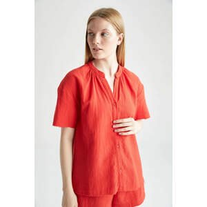 DEFACTO Regular Fit Short Sleeve Woven Tops