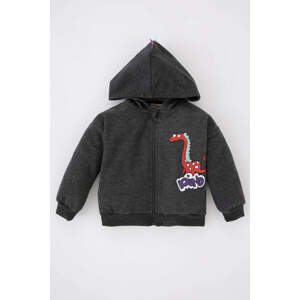 DEFACTO Baby Boy Hooded Soft Fluffy Cardigan