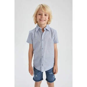 DEFACTO Boy's Striped Short Sleeve Shirt