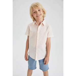 DEFACTO Boys Regular Fit Short Sleeve Striped Shirt