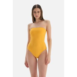 Dagi Yellow Strapless Swimsuit