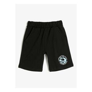 Koton Shorts - Black - Normal Waist