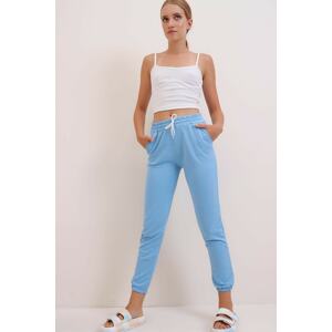Trend Alaçatı Stili Plus Size Sweatpants - Blau - Boyfriend