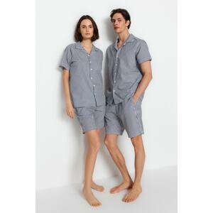 Trendyol Pajama Set - Gray - Striped