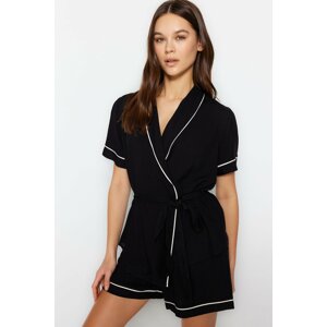 Trendyol Pajama Set - Black - Plain