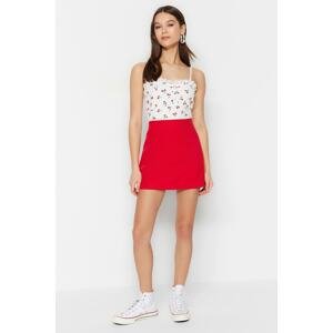 Trendyol Red Super Mini Woven Skirt