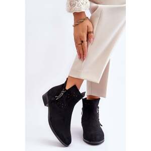 Women's suede zipper boots Belliano Black
